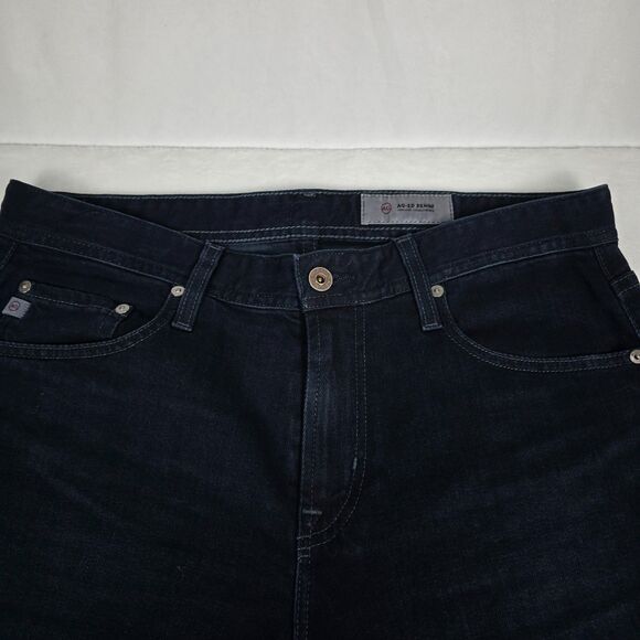 AG Adriano Goldschmied Men’s Dark Wash Denim Jeans 32R Stretch Straight 1918DAS - Picture 4 of 11